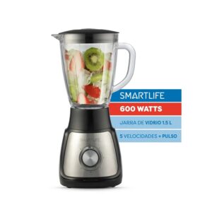 SMARTLIFE LICUADORA 1,5LTS JARRA DE VIDRIO PICA HIELO 600W SL-BL1055PN