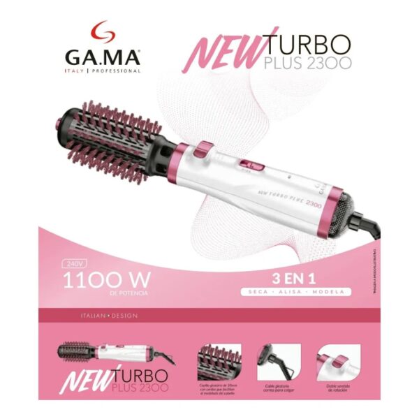 GAMA CEPILLO MODELADOR GIRATORIO SECADOR NEW TURBO PLUS 2300 - Imagen 2