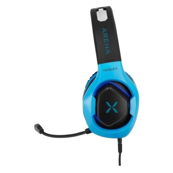 AURICULARES GAMER NOBLEX HP600GM X SOUND MICRÓFONO COLOR NEGRO/AZUL - Imagen 4