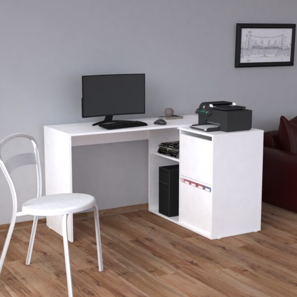 DIELFE ESCRITORIO MODULAR 3 EN 1 BLANCO - Imagen 5