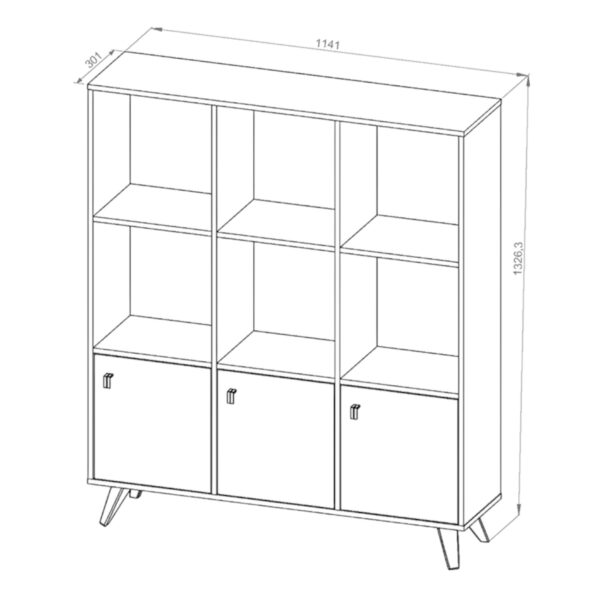 DIELFE MODULO ESCANDINAVO DE 3 CUERPOS - Imagen 6