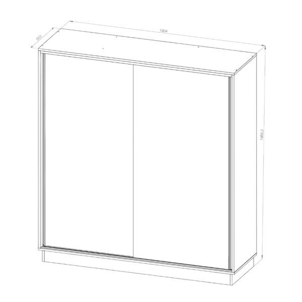 DIELFE PLACARD 2 PUERTAS CORREDIZAS 1,80M PE180 - Imagen 4