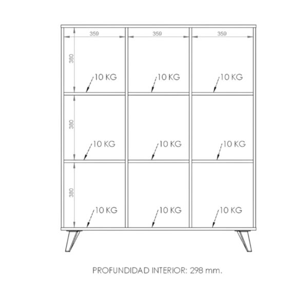 DIELFE MODULO LINEA ESCANDINAVA 3 CUERPOS - Imagen 6