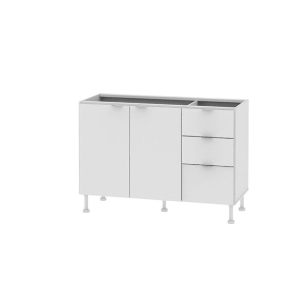 DIELFE BAJO MESADA CONFORT 1.20M BLANCO - Imagen 3