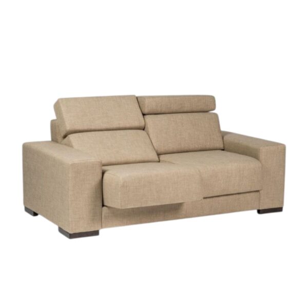 SILLON LOTUS CHAISE LONG RETRACTIL ESTRUCTURA MADERA MACIZA - Imagen 2