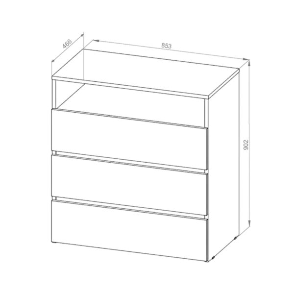 DIELFE COMODA DMC3C BLANCA - Imagen 4