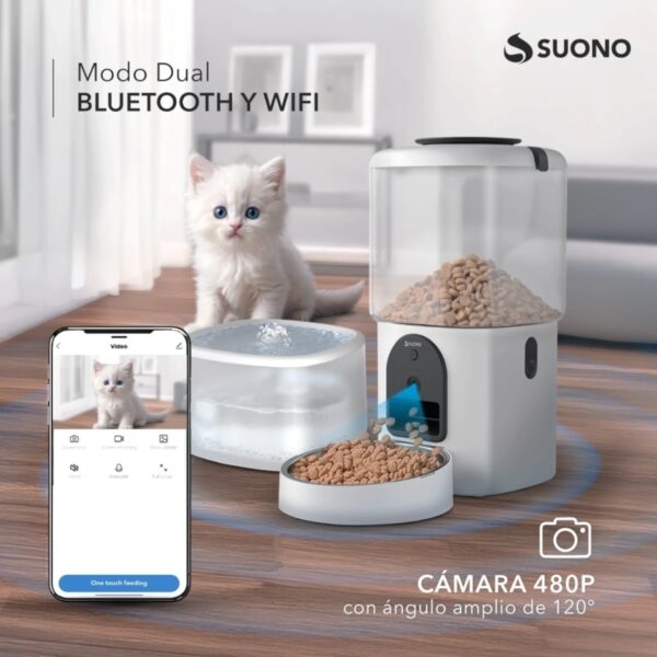 SUONO COMEDOR Y BEBEDERO PETS WIFI Y CÁMARA - Imagen 6