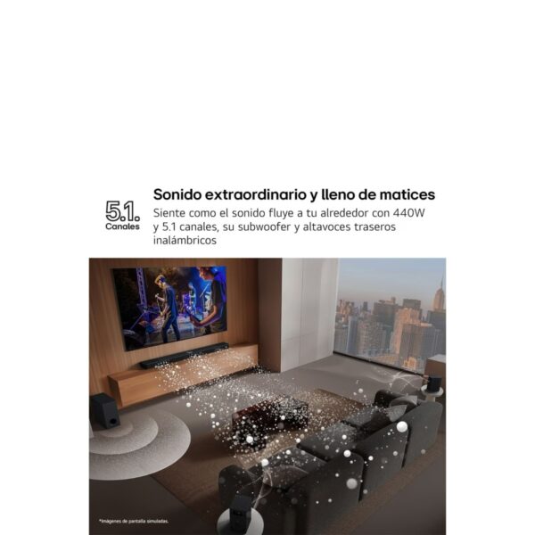 LG BARRA DE SONIDO INTELIGENTE S60TR 440W 5.1CH - Imagen 4