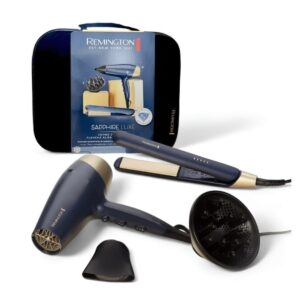 COMBO REMINGTON SAPPHIRE LUXE PLANCHITA + SECADOR+ BOLSO