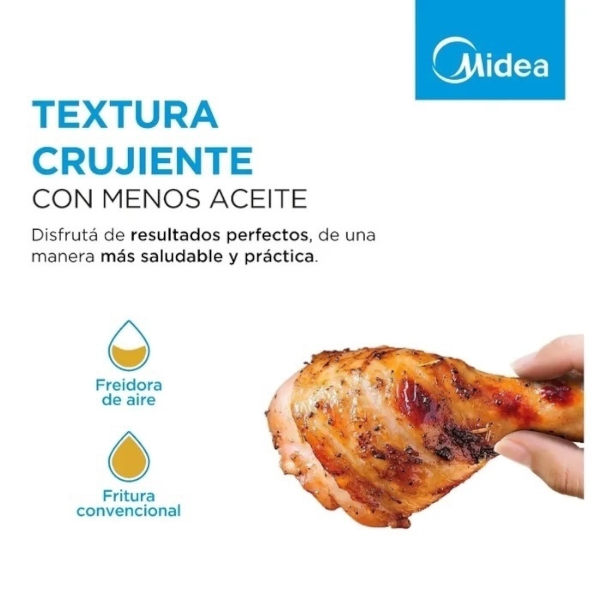 MIDEA FREIDORA DE AIRE 8.5L DIGITAL NEGRA - Imagen 9