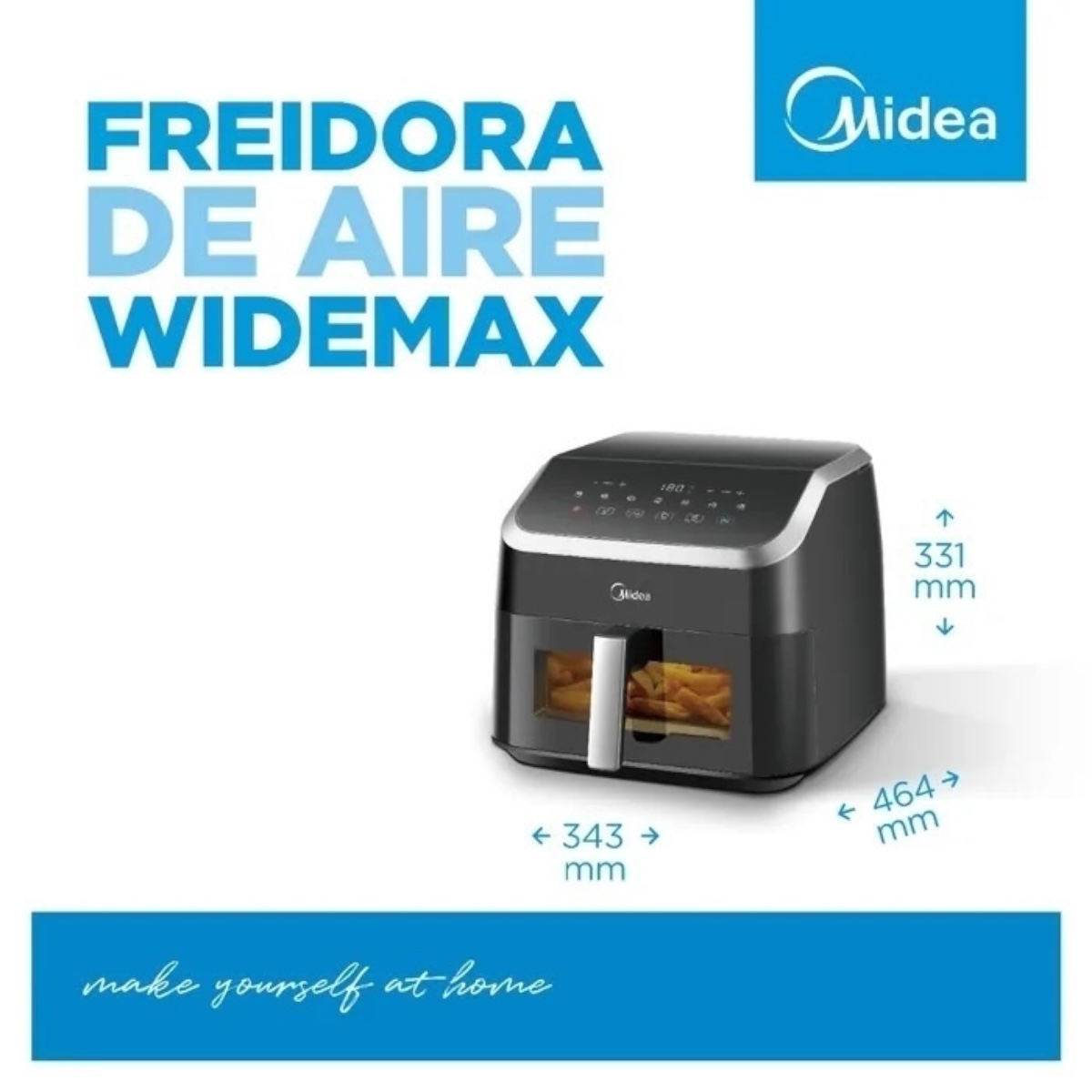 MIDEA FREIDORA DE AIRE 8.5L DIGITAL NEGRA - Imagen 14