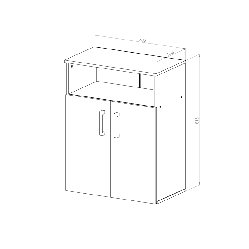 MUEBLE PARA MICROONDAS 2 ESTANTES 2 PUERTAS AXM060 - Imagen 8