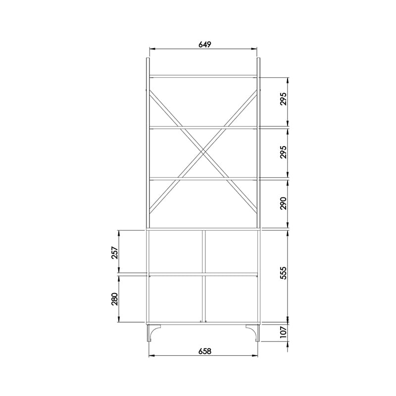 ESTANTERIA SOHO 2 PUERTAS 70CM ESS070 - Imagen 3