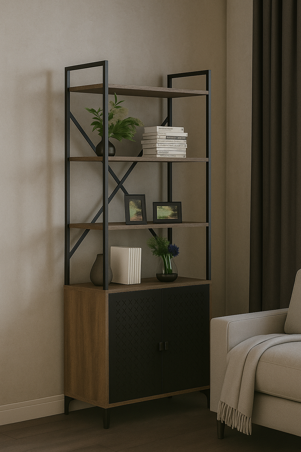 ESTANTERIA SOHO 2 PUERTAS 70CM ESS070 - Imagen 7