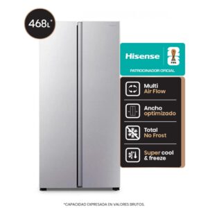 HISENSE HELADERA SLIM SIDE BY SIDE 468L 94RS3N428NSD