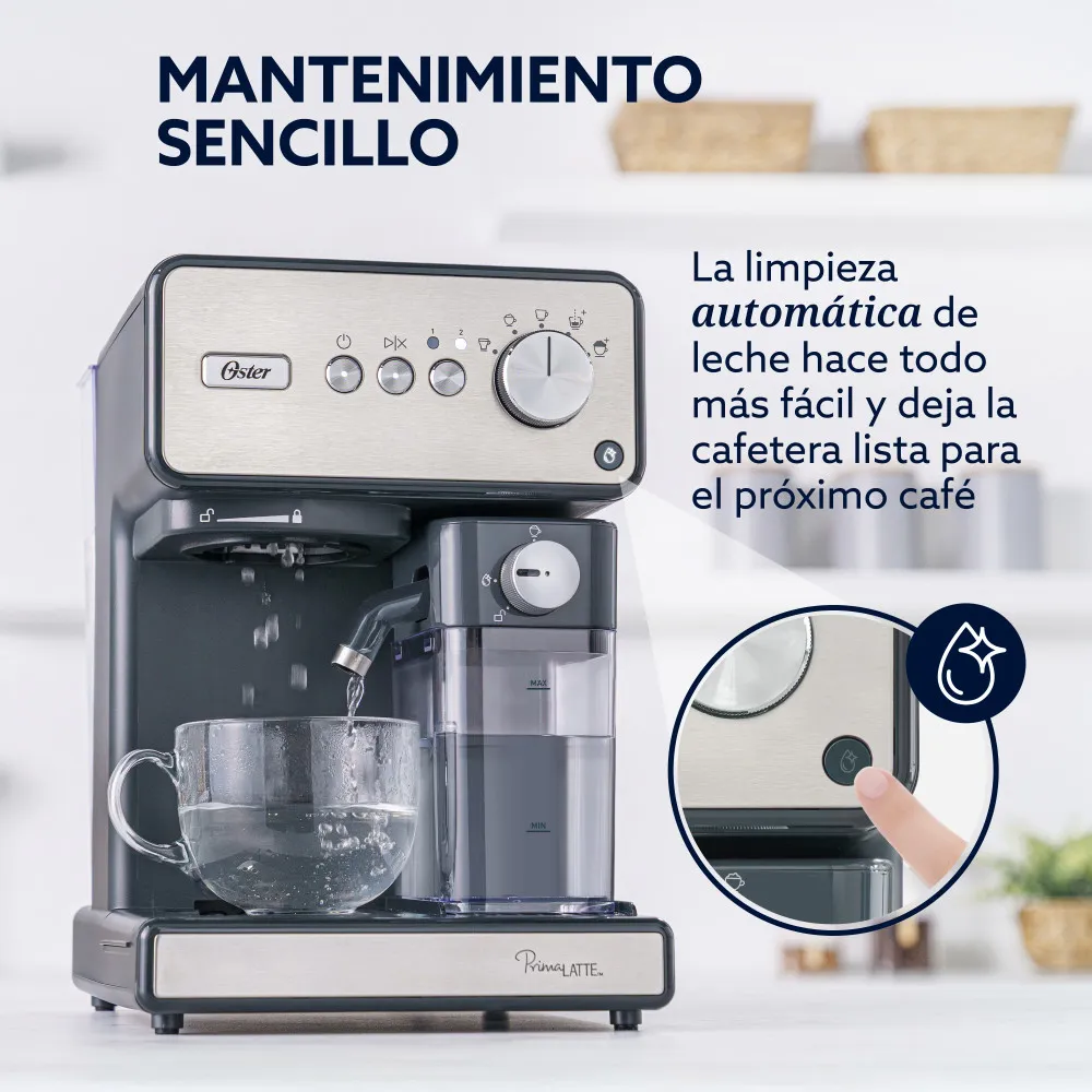OSTER CAFETERA AUTOMÁTICA ESPRESSO PrimaLatte INOX BVSTEM6604SS - Imagen 6