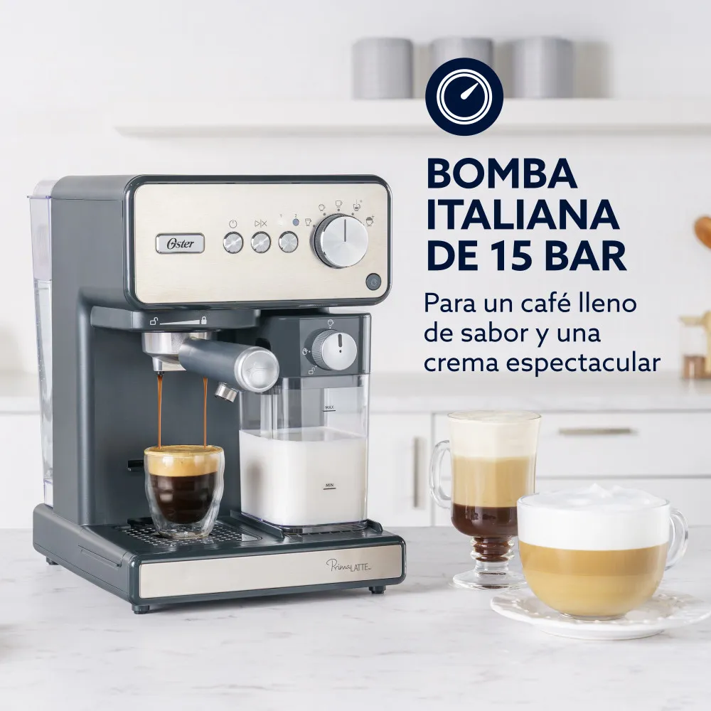 OSTER CAFETERA AUTOMÁTICA ESPRESSO PrimaLatte INOX BVSTEM6604SS - Imagen 7