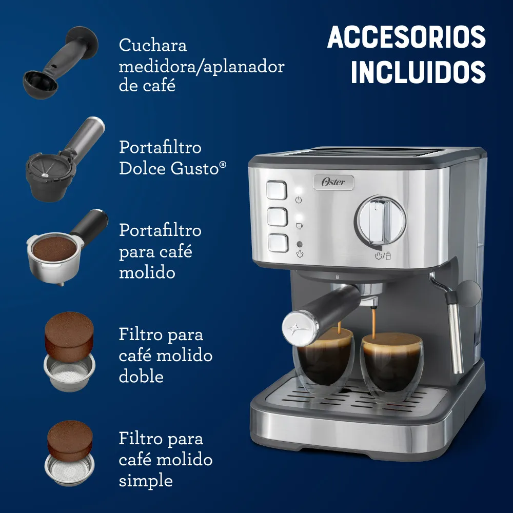 OSTER CAFETERA COMPACTA ESPRESSO15Bar BVSTEM5502 - Imagen 9