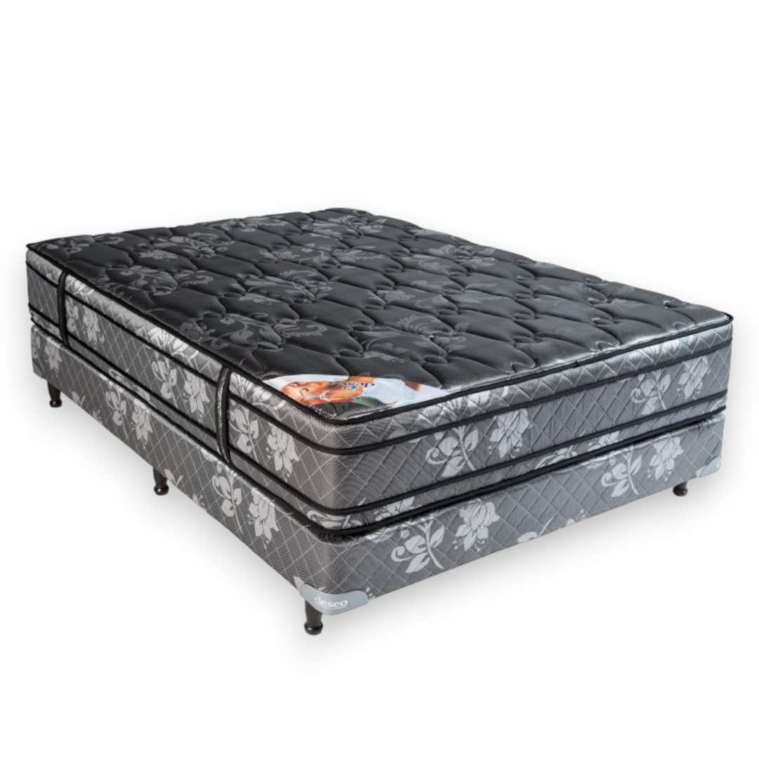 DESEO COLCHON DIAMANTE NEGRO 140X190X30cm