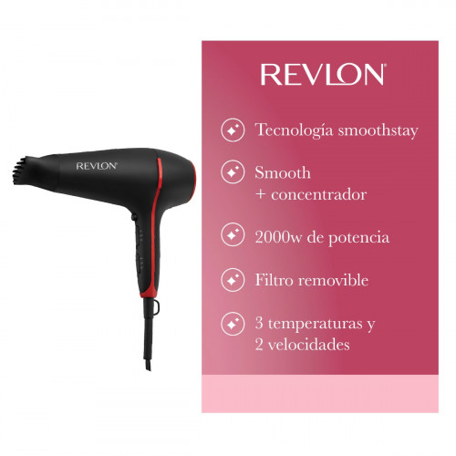SECADOR DE PELO SMOOTHSTAY INFUSIÓN COCO ANTI FRIZZ REVLON RVDR5317LA2AV1