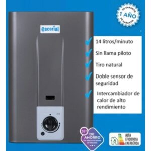 ESCORIAL CALEFON 14 LTS GAS LICUADO CE-14LGL GRAFITO