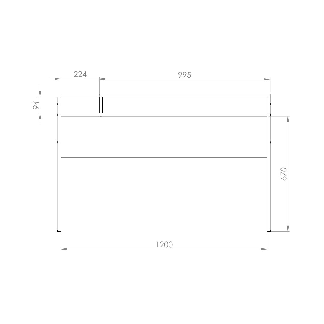 ESCRITORIO MODERNO CON GUARDADO EMG120 - Imagen 5
