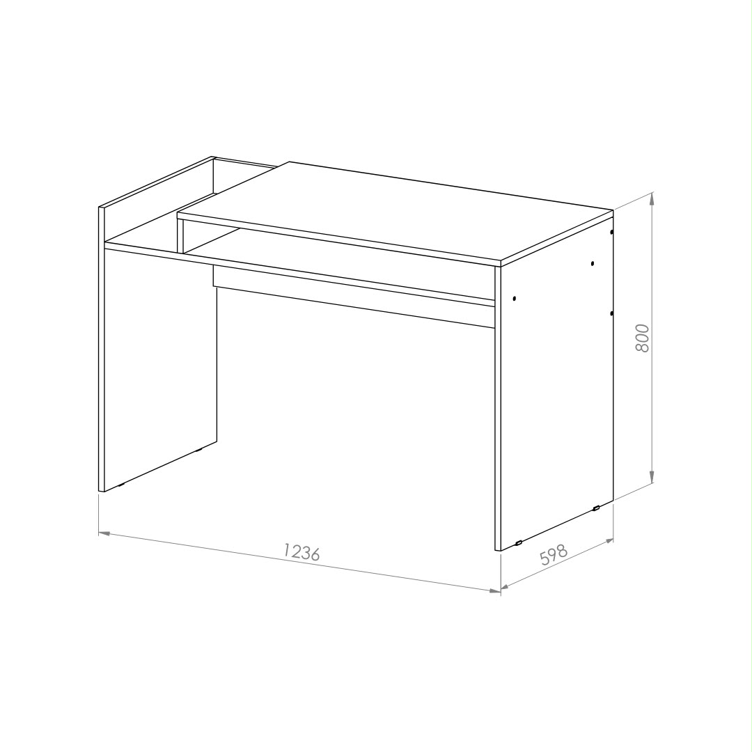 ESCRITORIO MODERNO CON GUARDADO EMG120 - Imagen 4