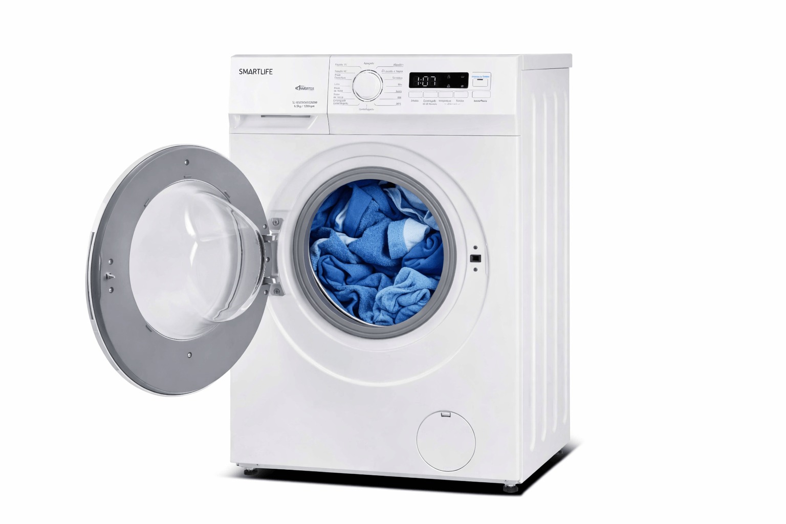 SMARTLIFE LAVARROPAS 6,5KG INVERTER WM26I0651200W Blanco - Imagen 4