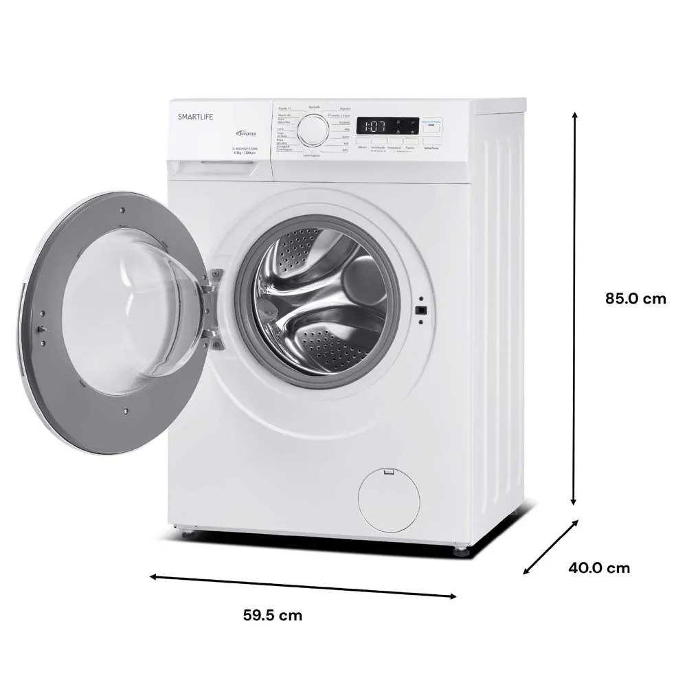 SMARTLIFE LAVARROPAS 6,5KG INVERTER WM26I0651200W Blanco - Imagen 3